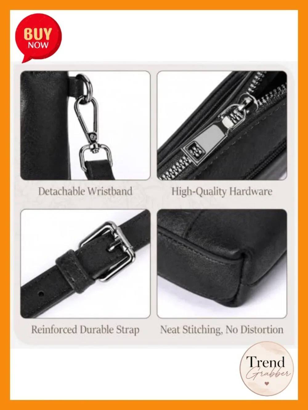 Small Crossbody Wristlet Purse with Adjustable Strap